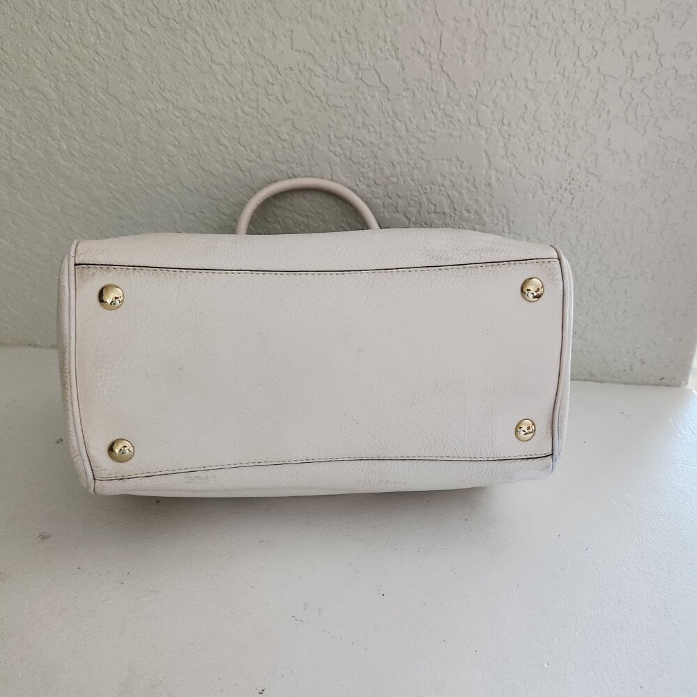 Coach Rowan Cream Leather Shoulder Bag Purse - Picture 12 of 17